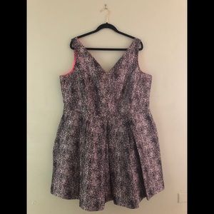 Black and White Plus-Size Dress